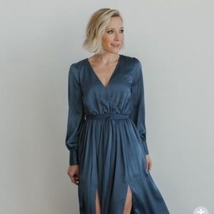 Baltic Born “Jenna Slate Blue Maxi Dress”
